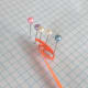 Wrap quilling paper around pins to make a husking.
