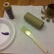 Paint the inside and outside of the toilet paper roll your desired color.
