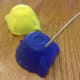 Poke 3 holes on two opposite sides for the legs and 2 holes on the head for the antennas.