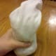 Fill bottom with beans filling up the toe part of the sock.