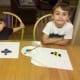 My boys finished with their ladybug creations.