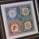 The finished cross stitch - matted, laced and framed!