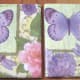 Napkin-Covered Ceramic Tile Coasters
