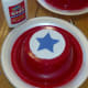 Glue on white circle and blue star to top of bowl.