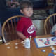 My boys working hard to finish their collage.
