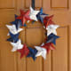 Wreath made from cereal box stars!