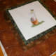 Pinning the cross stitch patchwork sandwich together.