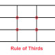 The Rule of Thirds provides suggestions for where to places focal points. The red dots are strong positions, and any of the lines are great.