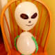 Our finished alien balloon craft.