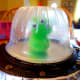 Glue alien and container to top of bowl.