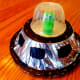 Our finished alien spaceship.
