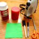 The supplies to make an alien candle.