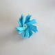 Flower with slanted fringe and solid white centre