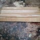 Strips of wood cut and stacked