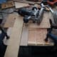Using the jig to cut the runner slots