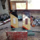 Using an Electric sander for rounding the corners and edges, and final all-over sand down
