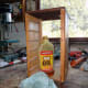 Quick application of Teak Oil, rubbed in with cloth and left to dry