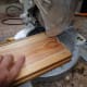 Trimming the end of the wood to square-it-up