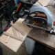 Cutting strips of thin wood to use as runners to hold the HDDs