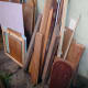 The rest of my salvaged wood laid out ready for storage.