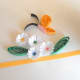 Quilled butterfly and flowers.