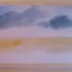 Paint a wet yellow ocher to strip at the horizon line.