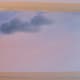 Use a #10 round brush to roughly paint in some Payne's gray clouds on the wet paper.