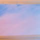 With the same brush, paint the sky blue. Add some alizarin crimson as you move towards the horizon.