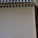 The graphite outline transferred on to sketchbook page.