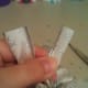 Make sure the ends of the piece you tied on are the same length as the ends that were left on your long piece of ribbon.