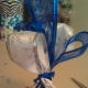 Cut the blue as short to the center as possible.