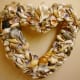 Completed seashell wreath