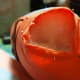 1. Using mini pins, fold the edges inward and pin to keep the folds in place.