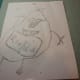 1. Using a copier, enlarge the drawing as much as possible. The original doodle is about 3 inches high.
