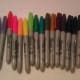 This type of plastic takes permanent marker color beautifully
