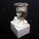 Upholstered K-cup Barbie hat will side ruffle