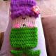 Crocheted fins and sea flower.