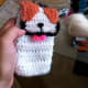 Crocheted patches for spots.
