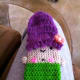 Crocheted nub arms.