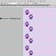 Step 5: Change the foreground color, then click on the brush tool, choose the brush and, on a new layer, build up the pattern.