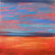 Paint the horizon line at the 1/3 line, and paint "ground" and "sky" using complementary colors in the families of blue and orange.