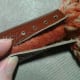 Make sure the leather fits right before you start stitching.