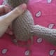 Stitching leg in seated position