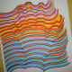 Mixed color handprint art lesson. Step by step tutorial on how to draw a hand in 3D. The lines I did in waves on the same side and made sure I still used the arches of the hand-print part of the drawing.