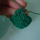Step 2: See the skipped stitch from doing the first step? This is where you will do the next dc.