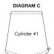 Trim off the waist and bottom hems of skirts to create one cylinder.