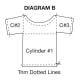 Trim off the neck, sleeve and bottom hems of tops. Then trim as pictured to make three cylinders.