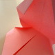 This next step is a little tricky if the origami paper size is very small.
