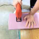 Using a Jigsaw (or a coping saw, or any saw) cut the first 2 inch piece, then the second.