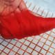 More fibers being added to the top of the slippers